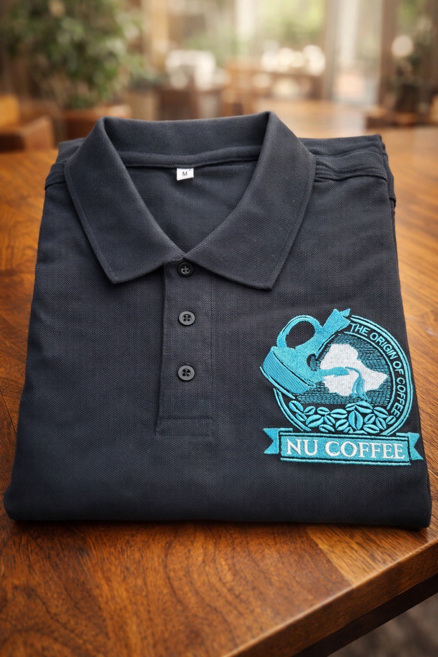 Nu Coffee Black Polo Shirt