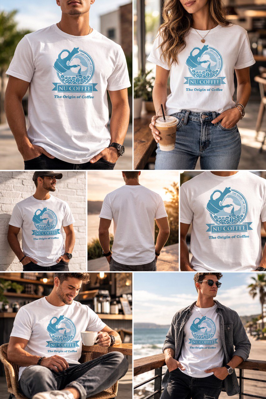 Nu Coffee White T-Shirt - Lifestyle Collection